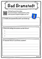 Vorschau - Unterrichtsreihen - Bad Bramstedt Lückentext mit Wortspeicher Hörverstehen und Suchsel - Seite 3