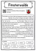 Vorschau - Unterrichtsreihen - Finsterwalde Lückentext mit Wortspeicher Hörverstehen und Suchsel - Seite 1