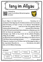 Vorschau - Unterrichtsreihen - Isny im Allgäu Lückentext mit Wortspeicher Hörverstehen und Suchsel - Seite 1
