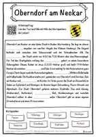 Vorschau - Unterrichtsreihen - Oberndorf am Neckar Lückentext mit Wortspeicher Hörverstehen und Suchsel - Seite 1