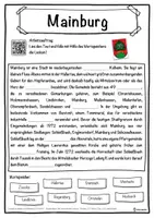 Vorschau - Unterrichtsreihen - Mainburg Lückentext mit Wortspeicher Hörverstehen und Suchsel - Seite 1