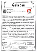 Vorschau - Unterrichtsreihen - Gehrden Lückentext mit Wortspeicher Hörverstehen und Suchsel - Seite 1