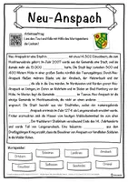 Vorschau - Unterrichtsreihen - Neu-Anspach Lückentext mit Wortspeicher Hörverstehen und Suchsel - Seite 1