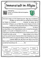 Vorschau - Unterrichtsreihen - Immenstadt im Allgäu Lückentext mit Wortspeicher Hörverstehen und Suchsel - Seite 1