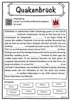 Vorschau - Unterrichtsreihen - Quakenbrück Lückentext mit Wortspeicher Hörverstehen und Suchsel - Seite 1