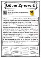 Vorschau - Unterrichtsreihen - Lübben (Spreewald) Lückentext mit Wortspeicher Hörverstehen und Suchsel - Seite 1