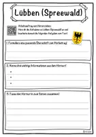 Vorschau - Unterrichtsreihen - Lübben (Spreewald) Lückentext mit Wortspeicher Hörverstehen und Suchsel - Seite 3