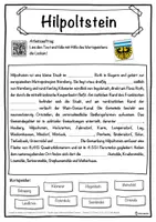 Vorschau - Unterrichtsreihen - Hilpoltstein Lückentext mit Wortspeicher Hörverstehen und Suchsel - Seite 1