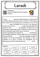 Vorschau - Unterrichtsreihen - Lorsch Lückentext mit Wortspeicher Hörverstehen und Suchsel - Seite 1