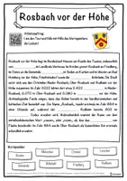 Vorschau - Unterrichtsreihen - Rosbach vor der Höhe Lückentext mit Wortspeicher Hörverstehen und Suchsel - Seite 1