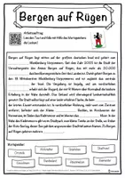 Vorschau - Unterrichtsreihen - Bergen auf Rügen Lückentext mit Wortspeicher Hörverstehen und Suchsel - Seite 1