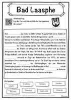 Vorschau - Unterrichtsreihen - Bad Laasphe Lückentext mit Wortspeicher Hörverstehen und Suchsel - Seite 1