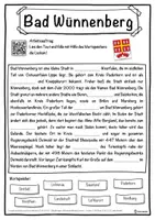 Vorschau - Unterrichtsreihen - Bad Wünnenberg Lückentext mit Wortspeicher Hörverstehen und Suchsel - Seite 1