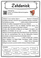 Vorschau - Unterrichtsreihen - Zehdenick Lückentext mit Wortspeicher Hörverstehen und Suchsel - Seite 1