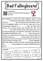 Vorschau - Unterrichtsreihen - Bad Fallingbostel Lückentext mit Wortspeicher Hörverstehen und Suchsel - Seite 1