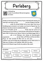 Vorschau - Unterrichtsreihen - Perleberg Lückentext mit Wortspeicher Hörverstehen und Suchsel - Seite 1