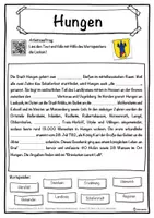 Vorschau - Unterrichtsreihen - Hungen Lückentext mit Wortspeicher Hörverstehen und Suchsel - Seite 1
