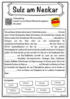 Vorschau - Unterrichtsreihen - Sulz am Neckar Lückentext mit Wortspeicher Hörverstehen und Suchsel - Seite 1