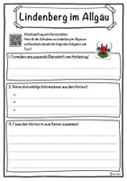 Vorschau - Unterrichtsreihen - Lindenberg im Allgäu Lückentext mit Wortspeicher Hörverstehen und Suchsel - Seite 3