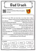 Vorschau - Unterrichtsreihen - Bad Urach Lückentext mit Wortspeicher Hörverstehen und Suchsel - Seite 1