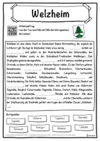 Vorschau - Unterrichtsreihen - Welzheim Lückentext mit Wortspeicher Hörverstehen und Suchsel - Seite 1