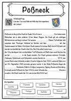 Vorschau - Unterrichtsreihen - Pößneck Lückentext mit Wortspeicher Hörverstehen und Suchsel - Seite 1