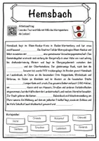 Vorschau - Unterrichtsreihen - Hemsbach Lückentext mit Wortspeicher Hörverstehen und Suchsel - Seite 1
