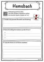 Vorschau - Unterrichtsreihen - Hemsbach Lückentext mit Wortspeicher Hörverstehen und Suchsel - Seite 3
