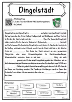 Vorschau - Unterrichtsreihen - Dingelstädt Lückentext mit Wortspeicher Hörverstehen und Suchsel - Seite 1