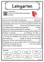 Vorschau - Unterrichtsreihen - Leingarten Lückentext mit Wortspeicher Hörverstehen und Suchsel - Seite 1