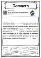 Vorschau - Unterrichtsreihen - Gommern Lückentext mit Wortspeicher Hörverstehen und Suchsel - Seite 1