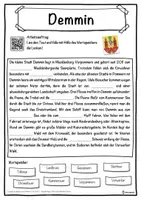 Vorschau - Unterrichtsreihen - Demmin Lückentext mit Wortspeicher Hörverstehen und Suchsel - Seite 1