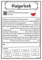 Vorschau - Unterrichtsreihen - Haigerloch Lückentext mit Wortspeicher Hörverstehen und Suchsel - Seite 1