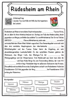 Vorschau - Unterrichtsreihen - Rüdesheim am Rhein Lückentext mit Wortspeicher Hörverstehen und Suchsel - Seite 1