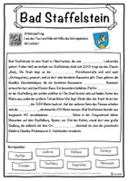 Vorschau - Unterrichtsreihen - Bad Staffelstein Lückentext mit Wortspeicher Hörverstehen und Suchsel - Seite 1