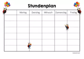 Vorschau - Arbeitsblätter - Marienkäferklasse - Stundenplan (Klassentier) - Seite 3