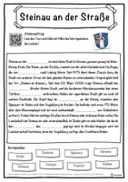 Vorschau - Unterrichtsreihen - Steinau an der Straße Lückentext mit Wortspeicher Hörverstehen und Suchsel - Seite 1