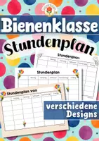 Vorschau - Arbeitsblätter - Bienenklasse - Stundenplan (Klassentier) - Deckblatt