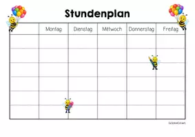 Vorschau - Arbeitsblätter - Bienenklasse - Stundenplan (Klassentier) - Seite 3