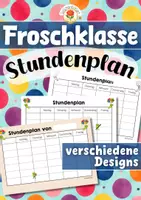 Vorschau - Arbeitsblätter - Froschklasse - Stundenplan (Klassentier) - Deckblatt