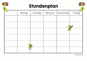 Vorschau - Arbeitsblätter - Froschklasse - Stundenplan (Klassentier) - Seite 3