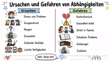 Vorschau - Arbeitsblätter - AB mit Dialog zum Thema "Ursachen und Gefahren von Abhängigkeiten" + Infografiken - Seite 3