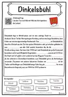 Vorschau - Unterrichtsreihen - Dinkelsbühl Lückentext mit Wortspeicher Hörverstehen und Suchsel - Seite 1