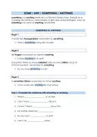 Vorschau - Arbeitsblätter - Quantifiers Merkblatt + Worksheet - some any something anything - Seite 1