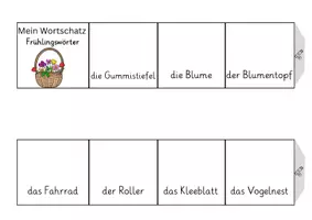 Vorschau - Arbeitsblätter - Frühlingswörter Leporello DaZ Wortschatz - Seite 1