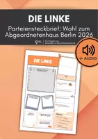 Vorschau - Arbeitsblätter - Die Linke Partei-Abgeordnetenhauswahl Berlin 2026 (+ Audioaufnahme) - Deckblatt