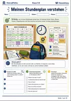 Vorschau - Arbeitsblätter - Meinen Stundenplan verstehen Arbeitsheft Klasse 5 bis 6 Schulstart - Deckblatt