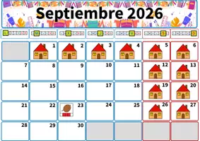 Vista previa - Refuerzo / NEE / Materiales de apoyo - Ayuda visual Calendario Escolar 2026-2027 - Portada