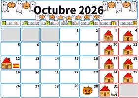 Vista previa - Refuerzo / NEE / Materiales de apoyo - Ayuda visual Calendario Escolar 2026-2027 - página 1