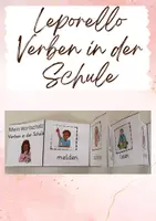 Vorschau - Arbeitsblätter - Verben in der Schule Leporello DaZ Wortschatz - Deckblatt
